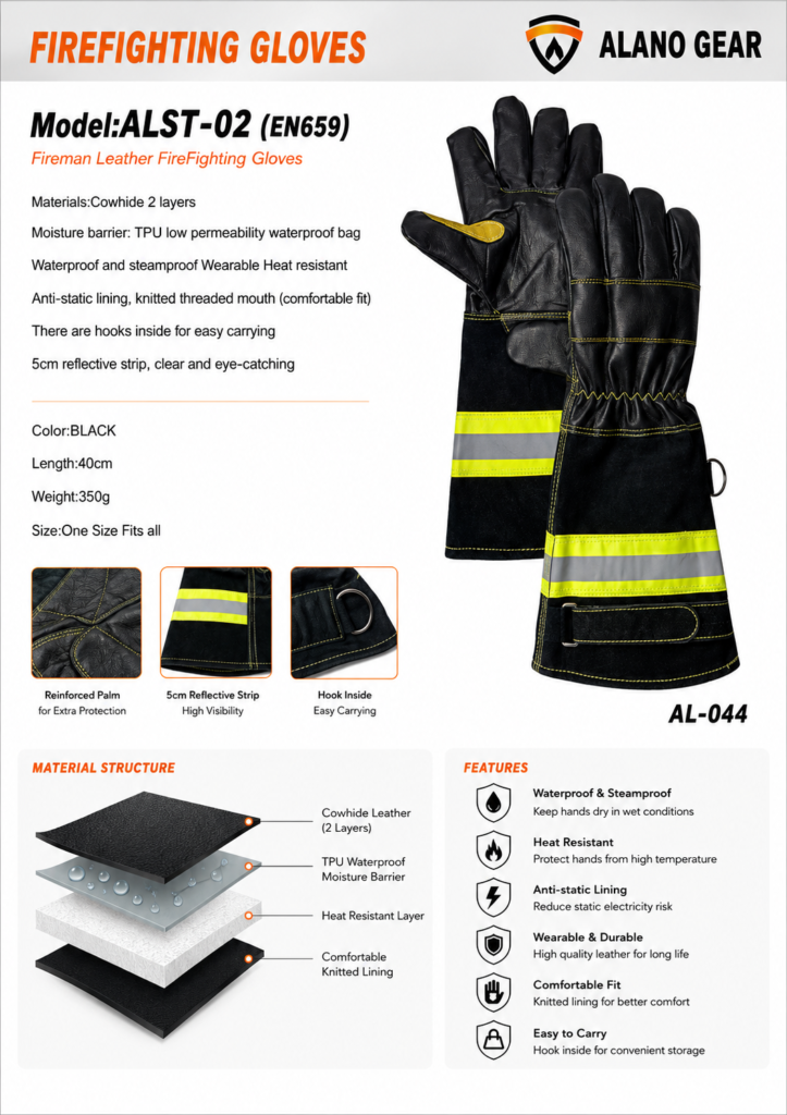Alano Gear Alano Gear ALST-02 Firefighting Gloves