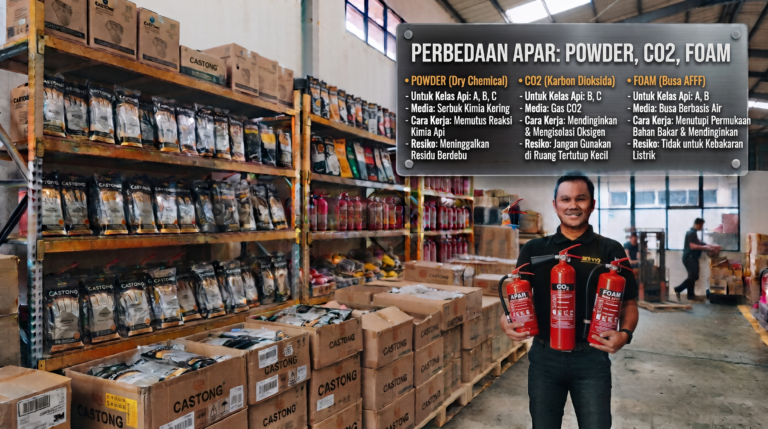 Perbedaan APAR Powder, CO2, Foam: Panduan Memilih Alat Pemadam Api yang Tepat